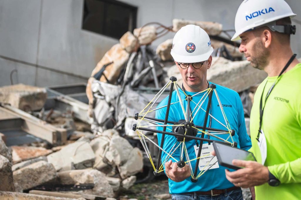 Aegex CEO Thomas Ventulett with a responder at OCR 2018