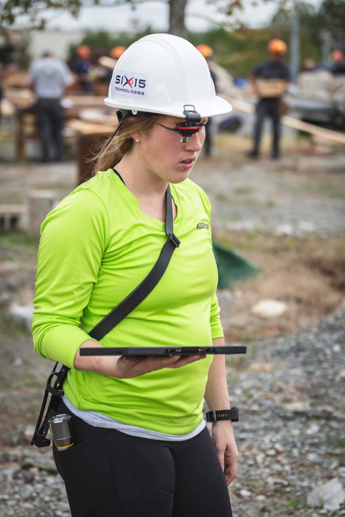 A responder carrying an Aegex tablet on site at OCR 2018