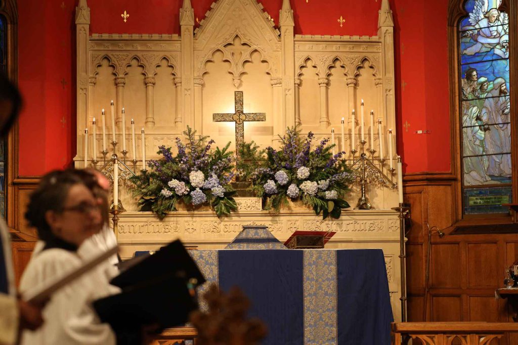 The high altar at All Saints' Atlanta, dressed for a service