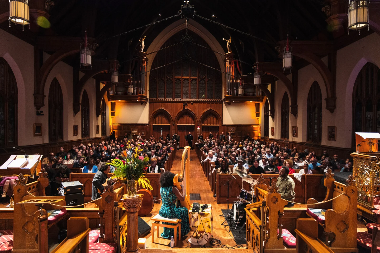 A full nave at an All Saints' concert
