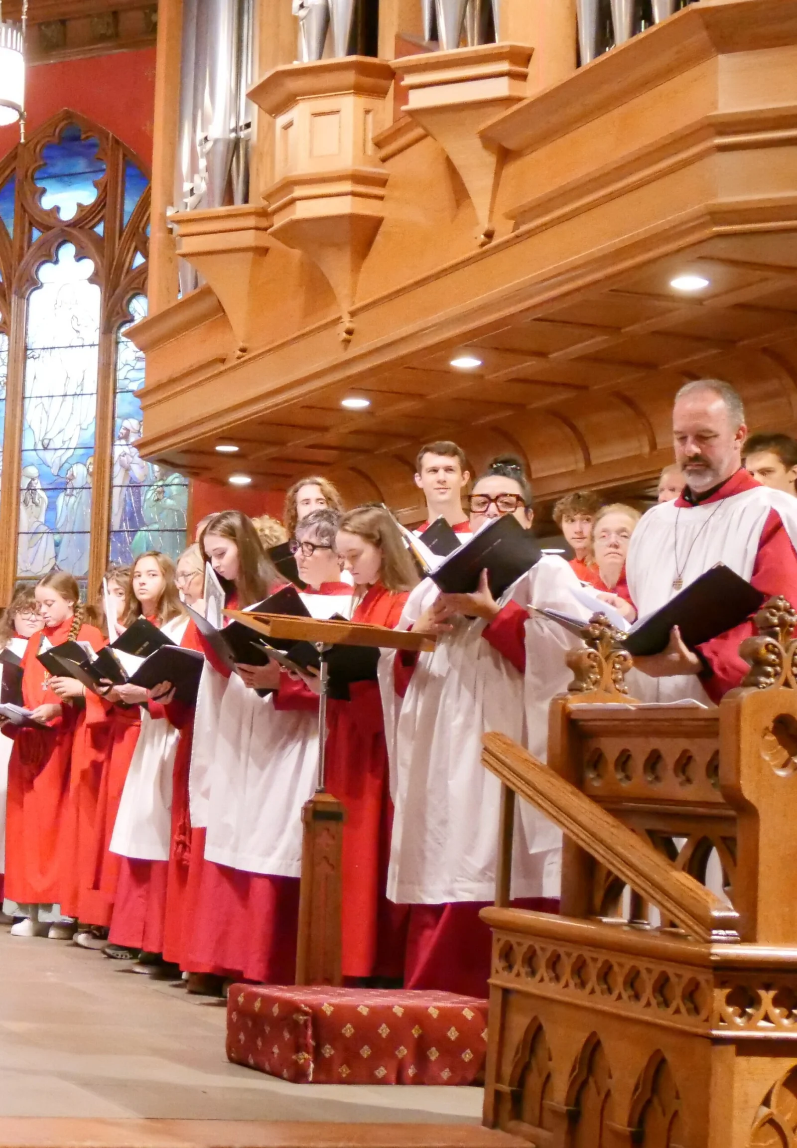 The parish choir in procession at All Saints' Atlanta